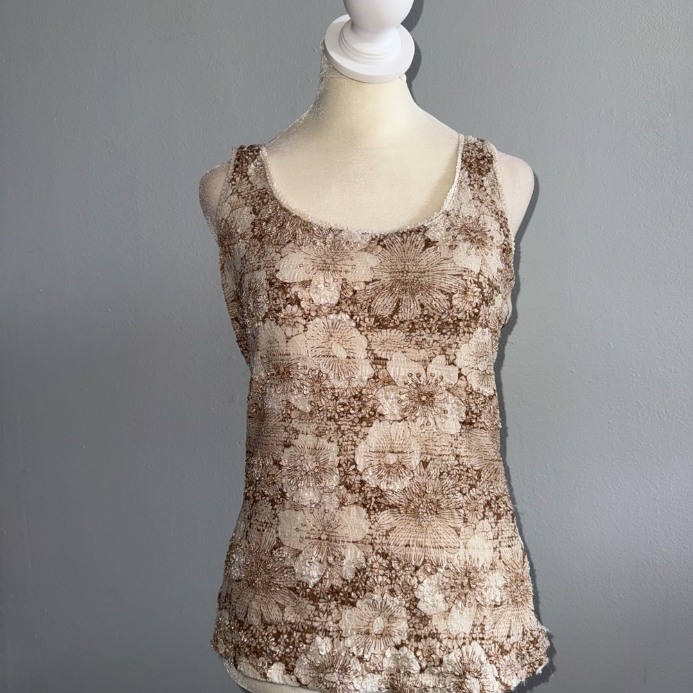 INC International Concepts Floral Lace Tank Top